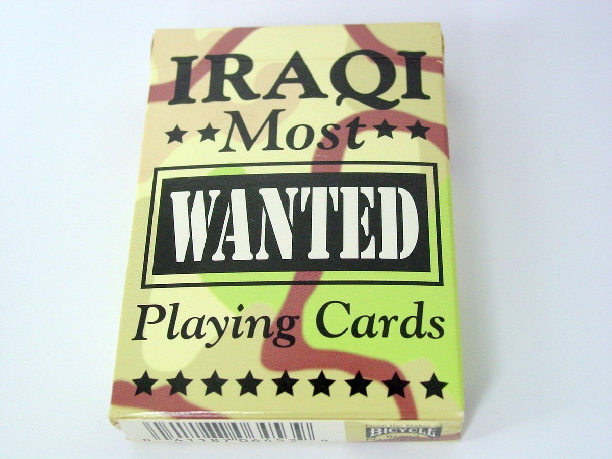 Iraqi Most Wanted Playing Cards Deck Opened Iraq War Targeted