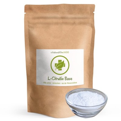 L-Citrullin Base Pulver | 100 g | Aminosäure | KEIN MALAT! | 100% vegan