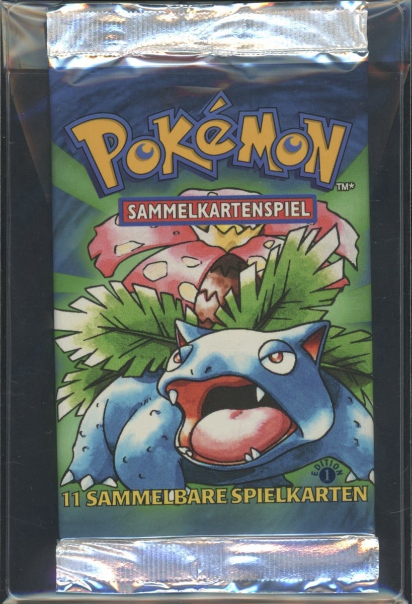 1999 Pokemon GERMAN 1st Edition Base Set Bisaflor-Venusaur Booster