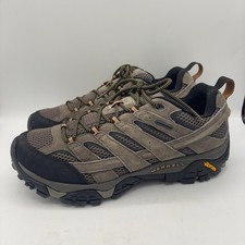Merrell Moab 2 Waterproof Shoes Mens Size 10 Brown Vibram Hiking Trail J06025
