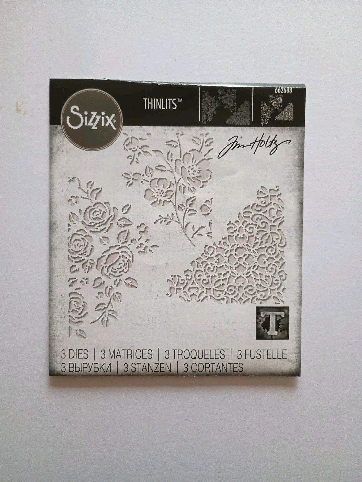 Sizzix Thinlits Die Set Mixed Media #5 Tim Holtz 662688 Roses Cardmaking Rare