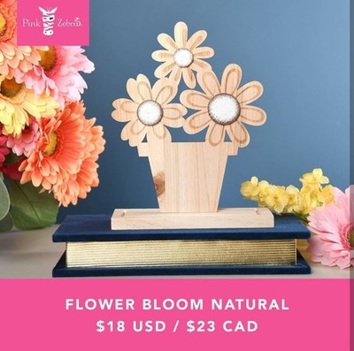 NIB FLOWER BLOOM NATURAL DIFFUSER PINK ZEBRA