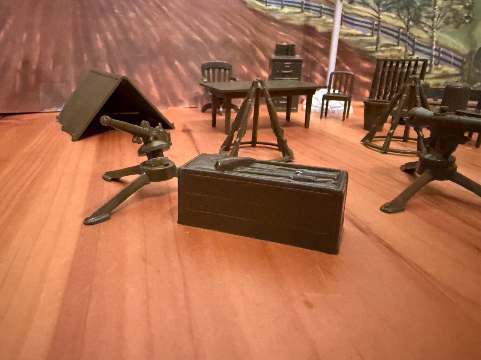 Marx Playsets U.S. Army Training Center Hard Plastic furniture ...