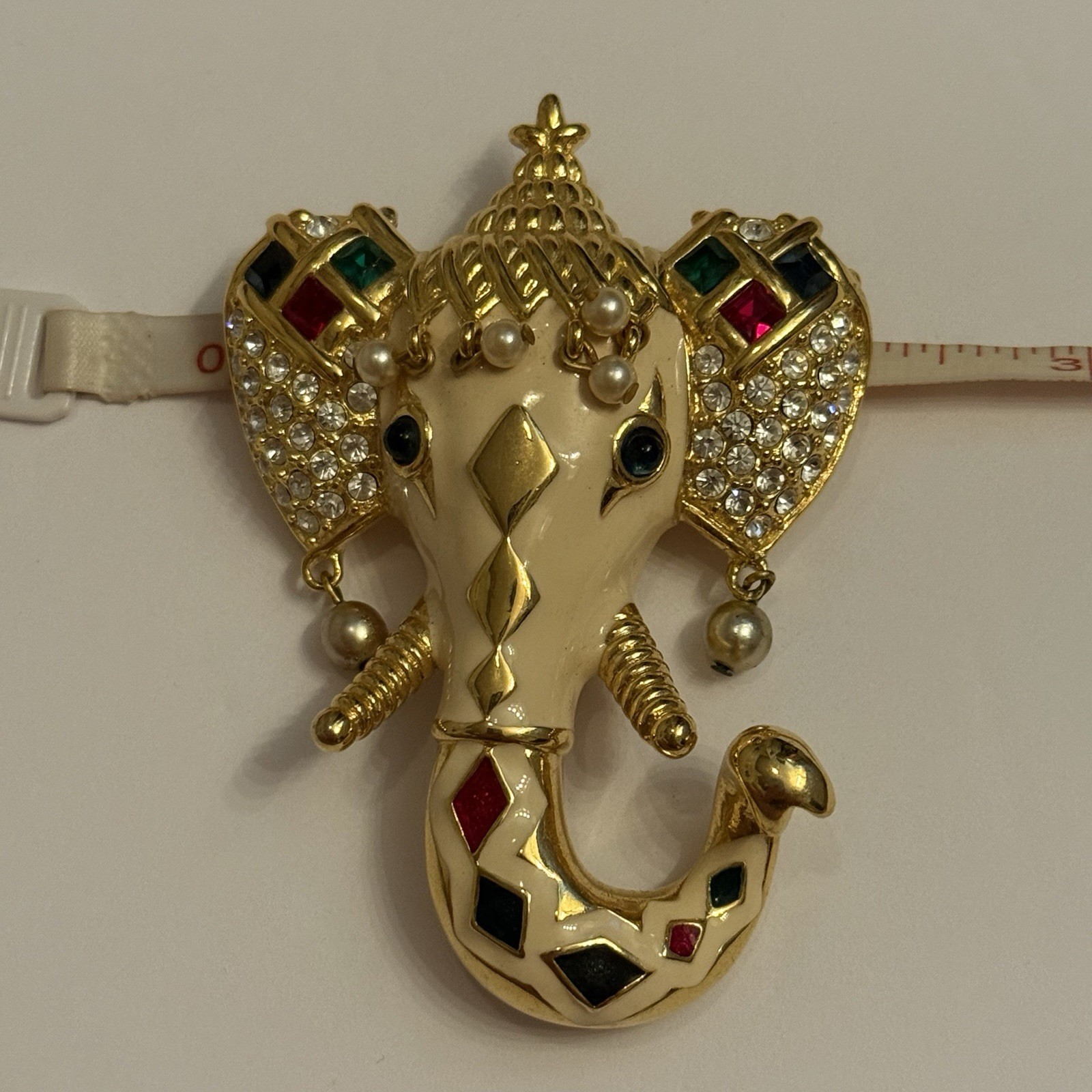 KENNETH JAY LANE KJL MAHARAJA ELEPHANT BROOCH GOL… - image 10