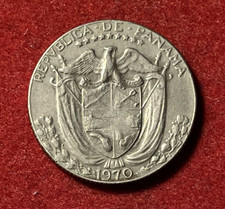 Panama 1/4 Balboa 1970 Copper-Nickel Clad Copper KM#11.2a T9795
