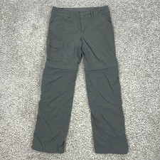 Columbia Pants Womens 8 Gray Omni-Shade Convertible Hiking Zip Off Cargo Outdoor