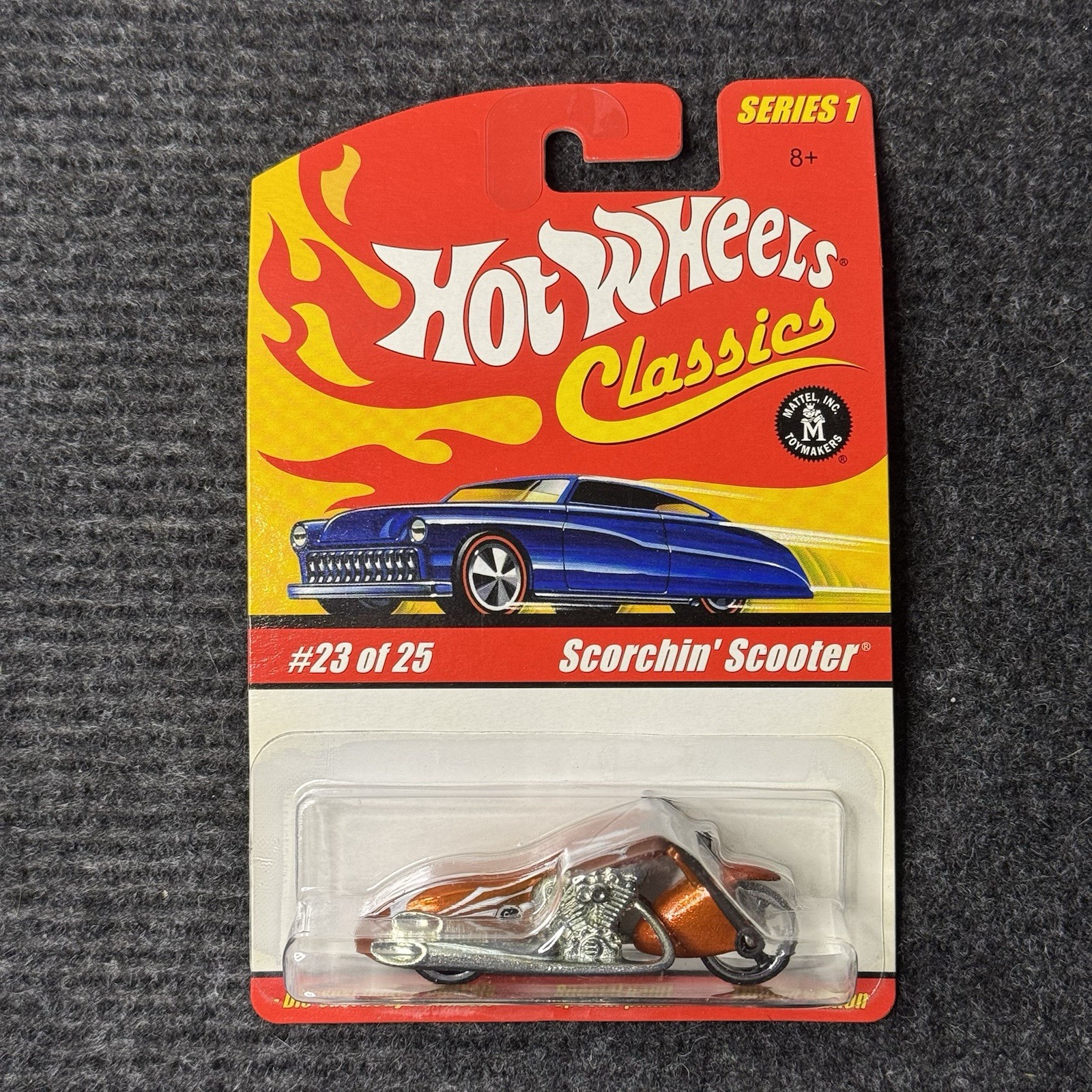 2004 Hot Wheels CLASSICS SERIES 1 Scorchin' Scooter Orange #23 Of 25 1:64 Scale