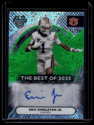 2025 Bowman U Best Eric Singleton Jr. Autograph Green Mini-Diamond #96/99