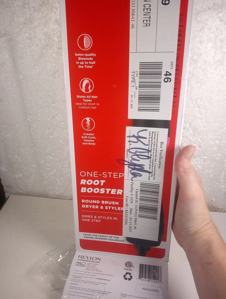 ¡Nuevo! Secador de pelo Revlon One-Step Volumizer One Step Root Booster - negro/rosa Foto 3 de 4