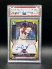 2023 Bowman - Chrome Prospect Autographs Justin Crawford #CPA-JC Yellow...