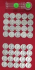 1941 P Washington Silver Quarter Roll - Circulated - 40 Coins -Actual Coins L135