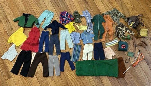 Vintage 60s 70s Hasbro Gi Joe, Mattel Ken & Barbie Doll, Big Jim MEGO Lot of 40