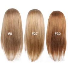 12A BRASILIANISCHES HAAR ASCH/AUBURN/HONIGBLOND SPITZENVERSCHLUSS 5X5/6X6 GERADE 70g/80g