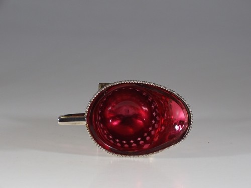 Victorian Toronto Silver Plate Pierced Creamer Cranberry Glass Insert c.1890 - Picture 5 of 7