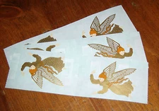 Mrs. Grossman Lot of Three Retired Sticker Sheets ~  Paper Whisper Gold Angel