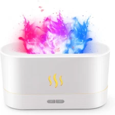 Ultrasonic Colorful Flame Air Aroma Diffuser Humidifier w/ Auto-Off Protection