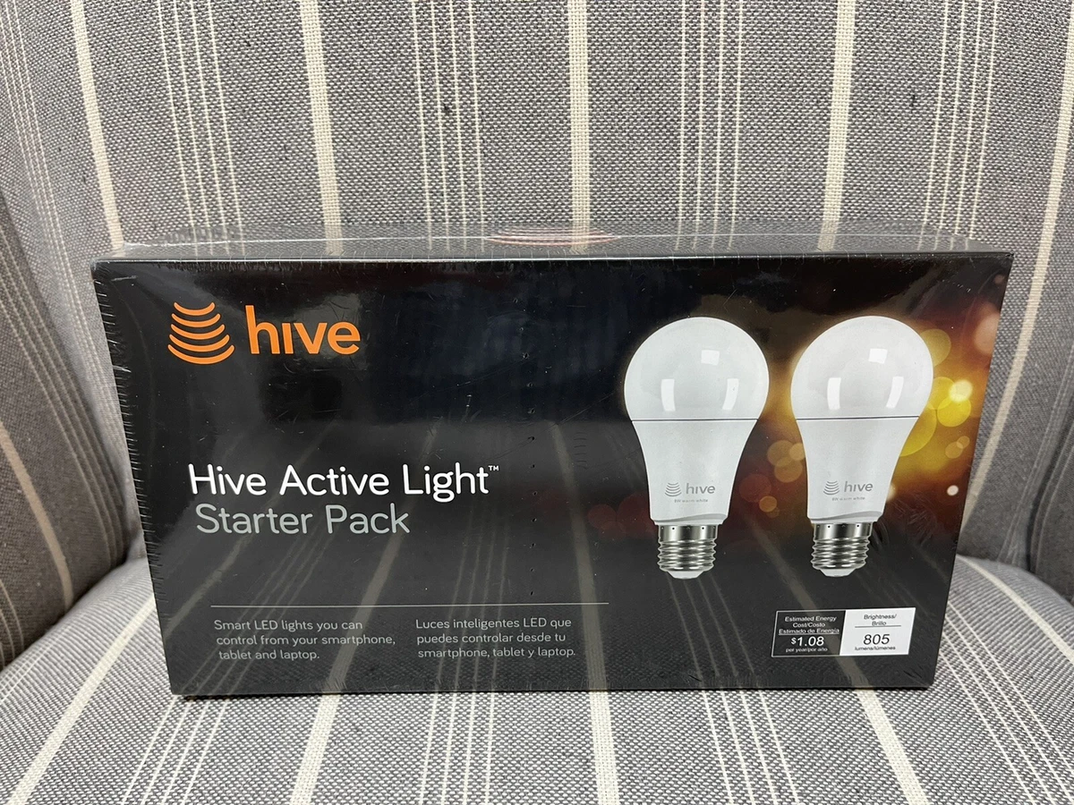 HIVE ACTIVE LIGHT STARTER PACK 2 bulbs and hive hub Smartphone