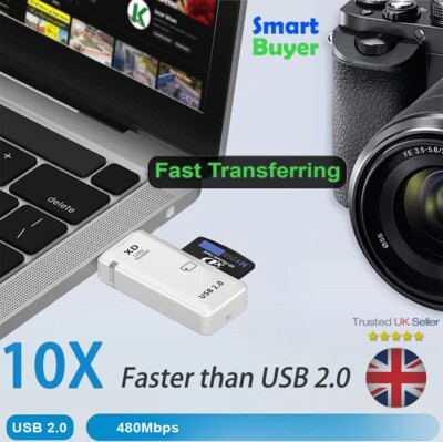 Lettore Di Schede 3-in-3 Per IPhone: Lightning + USB-C + USB A - Legge SD/TF/XD - Plug And Play Per IPad, Mac, PC, Android - 2