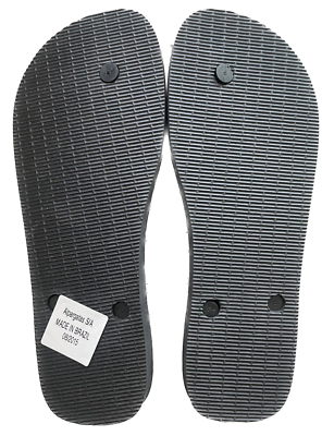 Havaianas Men\'s Black Flip Flops with Blue Stripes Havaianas Black Flip Flops Blue/Navy Stripe Men main image 3