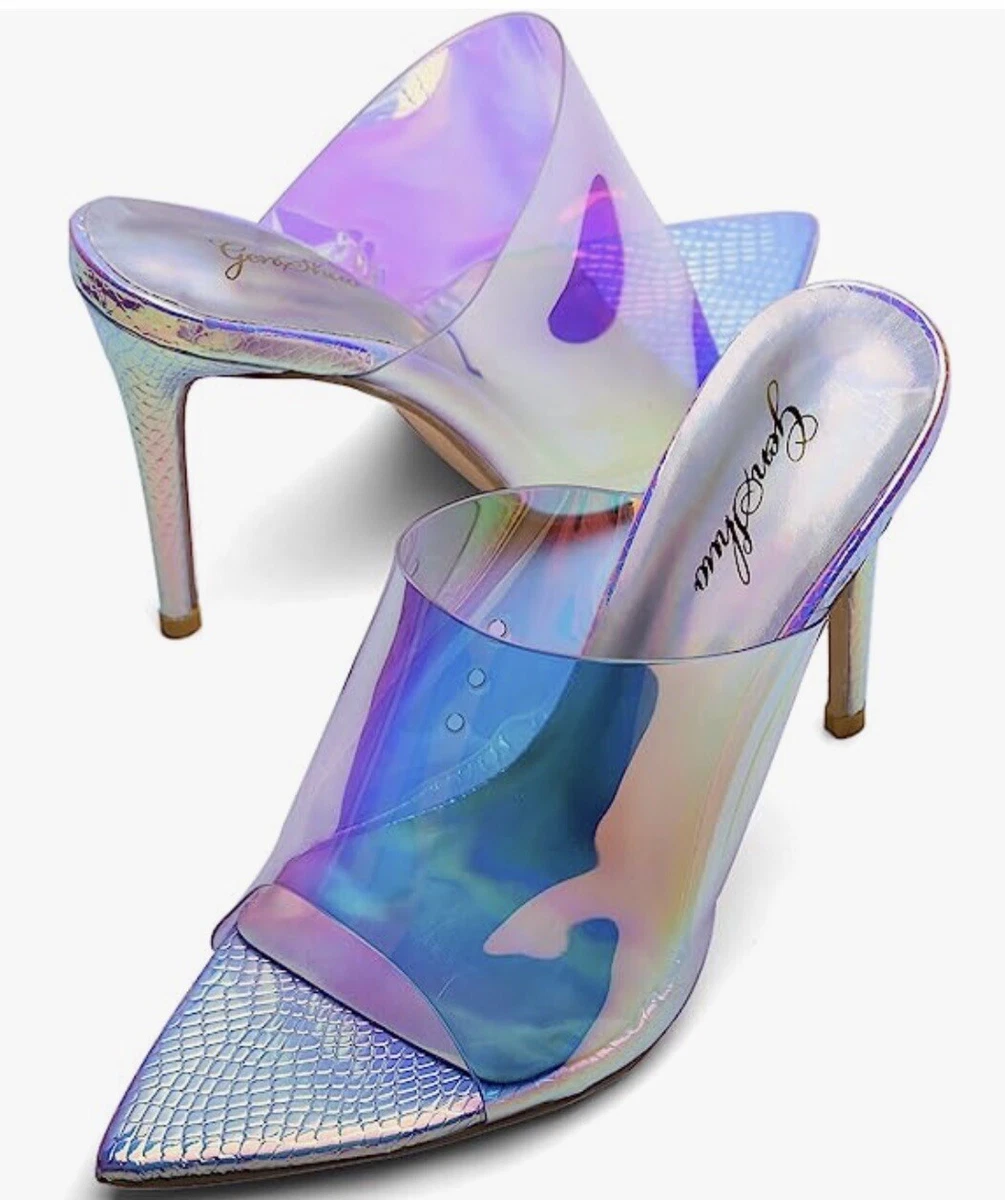 Purple holographic hotsell heels