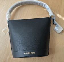 MICHAEL Kors Townsend Leather Convertible Bucket Crossbody, purse, bag, New