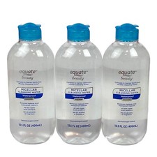 Equate Beauty Micellar Cleansing Water Make-up Remover 13.5 oz 3-Pack