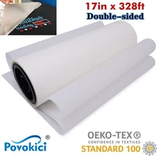 POVOKICI 17in x 328ft Direct Transfer Film Premium Roll - Double Sided DTF Film