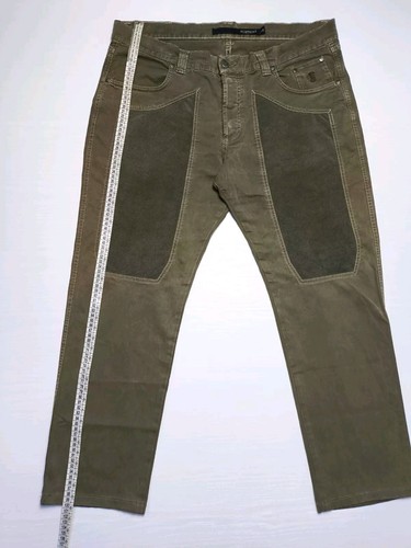 JECKERSON Jeans Uomo Toppe Alcantara Verdi Militare Cachi Taglia 40 / 54 ITA - Zdjęcie 9 z 13