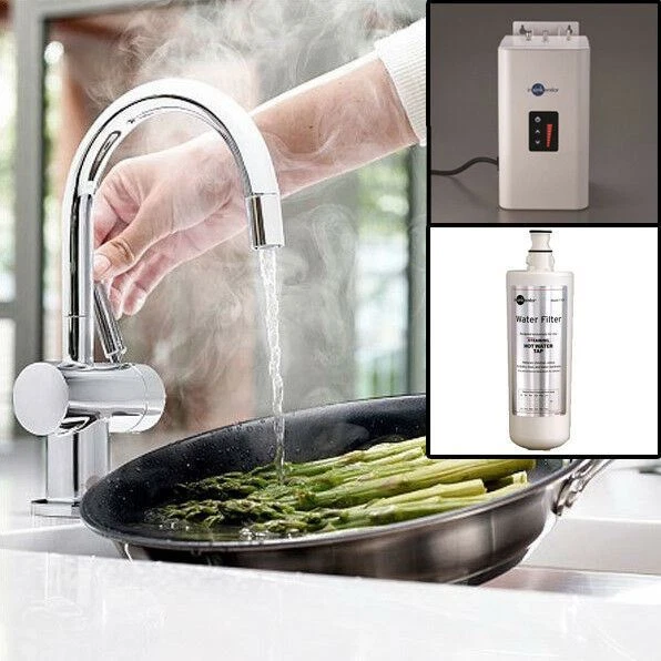 InSinkErator HC3300 Steaming Hot u0026amp; Filtered Cold Water Chrome Tap + Neo  Tank | eBay