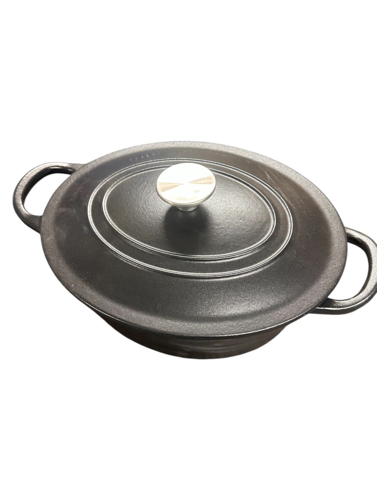Bräter Schmortopf Kochtopf aus emailliertem Gusseisen mit Deckel & Zubehör 4,4l
