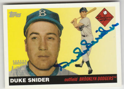 Duke Snider 2004 Topps 1955 Reprint Auto #DBA-DS Brooklyn Dodgers | eBay