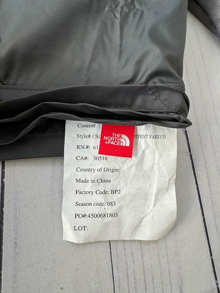 North Face Vario 33 Tent Footprint - Dark Gray- NEW | eBay