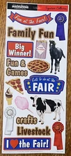 Creative Imaginations COUNTY FAIR Family Fun Games Food Livestock Ribbon Sticker