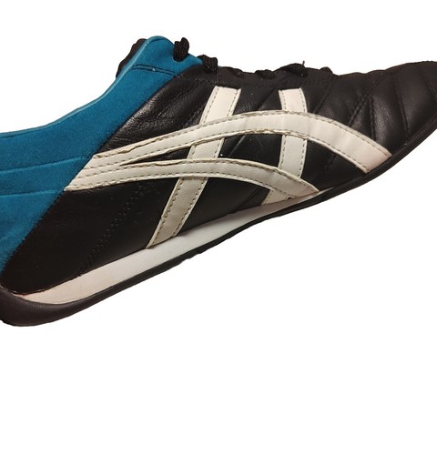 ASICS HL750 W Size 9 Running Sneaker Shoe Leather Upper Rubber Sole Black Aqua - Picture 8 of 22