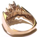 14k yellow gold .42ct SI1 H round diamond cluster ring 5.8g estate 6 channel set — photo 6