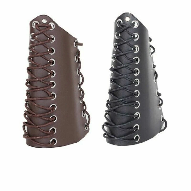 Shooting Archery Bracer Faux PU Leather Arm Guard Armband Protect Hunting - Image 2 of 4