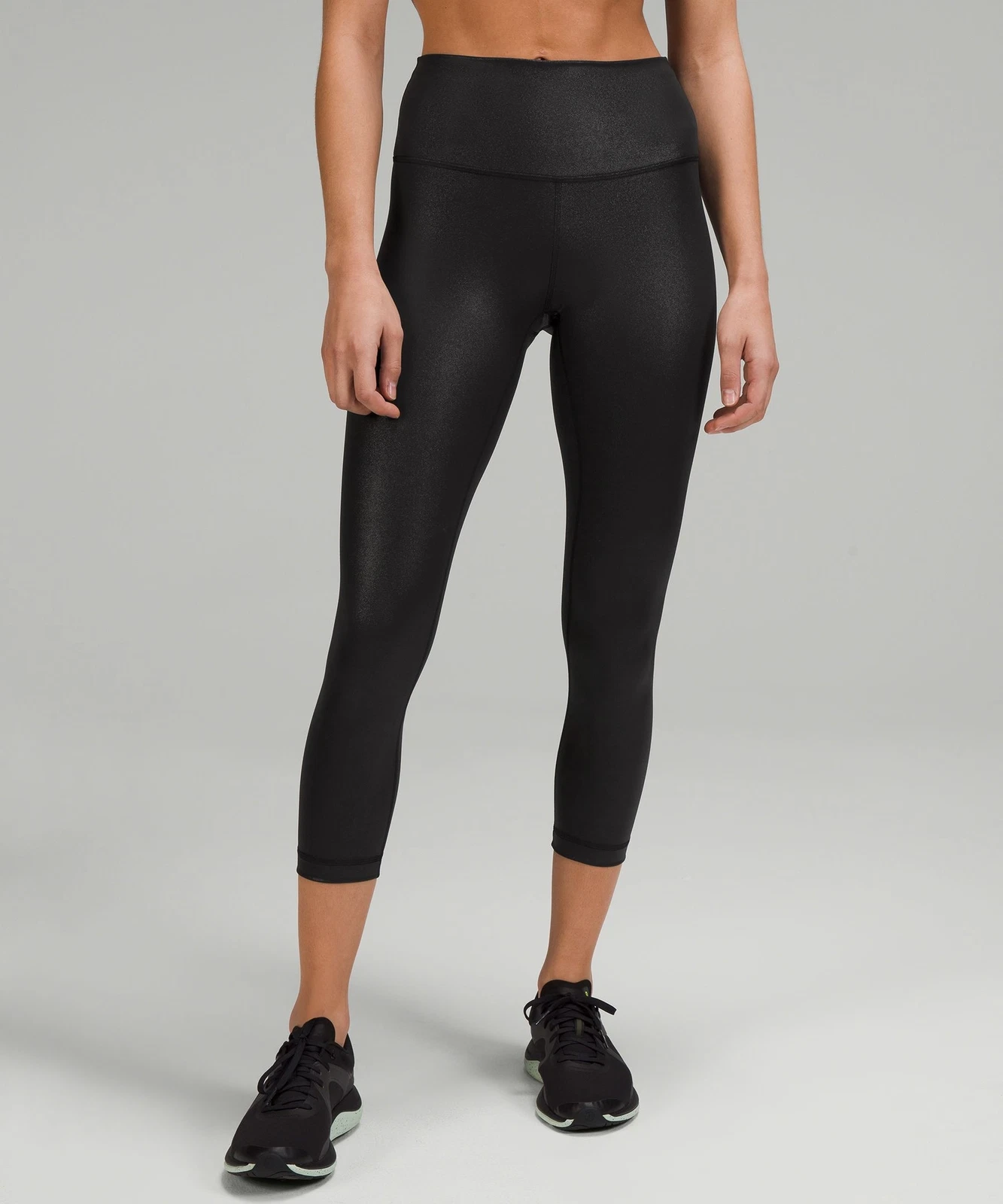 Lululemon Wunder Under Crops High-Rise *Foil 21" Luminosity Foil Print Black XS