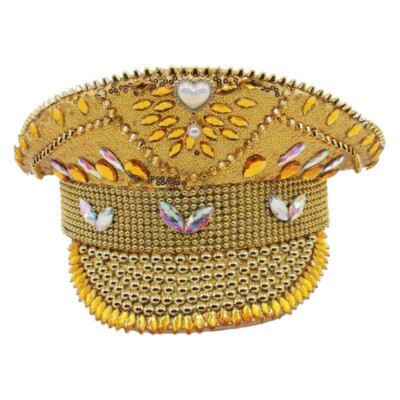 Fedora Rhinestone Gold hat Gold Fedora Hat main image 3