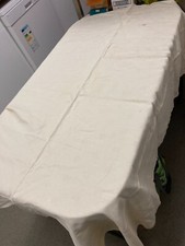JOB LOT CREAM TABLECLOTHS FOR CATERING RESTAURANT X 7 DIFFERENT SIZES +10 NAPKIN