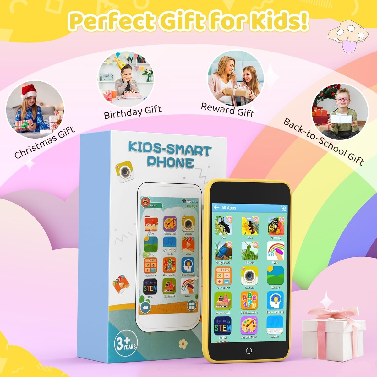 Kids Smart Phone Gifts for Boys and Girls Ages 3-12, 3.97