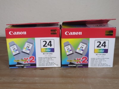 2 x Doppelpack Canon BCI-24 Tri Colour Original Original Druckertinte Neu