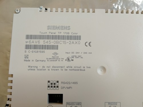 Siemens TP170B Color STN 6AV6545-0BC15-2AX0 Support électrique:13 / 14 6AV6 545-0BC15-2AX0 - Photo 3/21