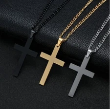 Stainless Steel Christian Cross Jewelry Pendant Necklace with Chain