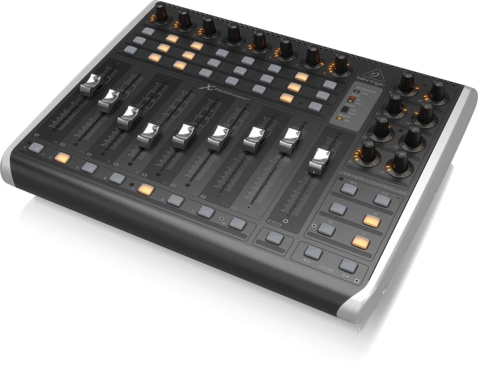 Behringer X-TOUCH Compact USB/MIDI Controller w/ 9 Touch-Sensitive Motor Faders - Image 3 of 4