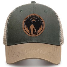 Bigfoot Sasquatch Gifts, Trucker Hats Mesh Baseball Cap One Size, 02-beige