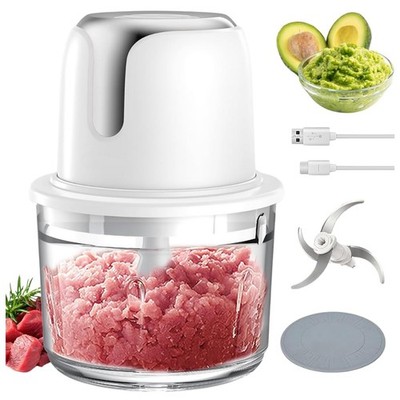 5-Cup Cordless Food Processor & Meat Grinder, USB-C Rechargeable - Perfect fo...