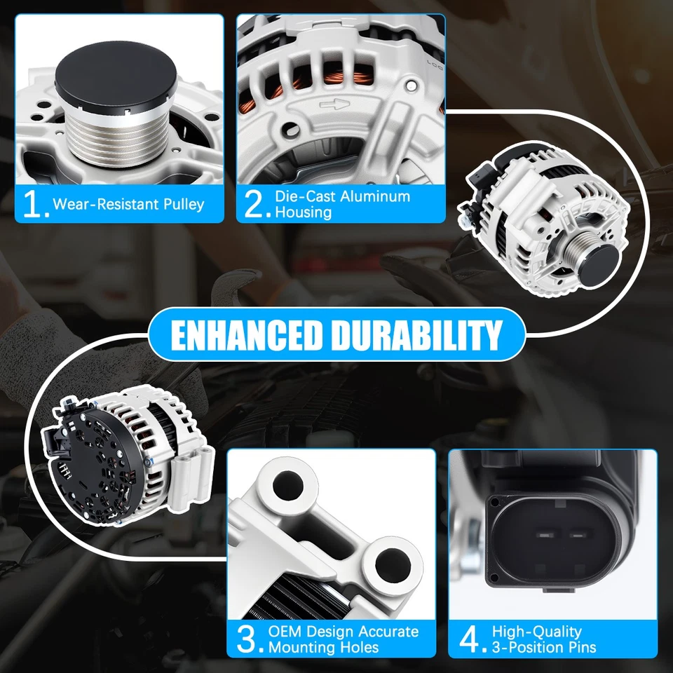 11301 Alternator Fit BMW 128i 2008-2013 328i 328i xDrive 328xi 330i 528i X3 3.0L - Изображение 4 из 4