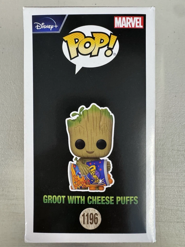 Groot with Cheese Puffs 1196 ~ Marvel: I Am Groot ~ Vinilo Funko Pop ~ Televisión Foto 4 de 4