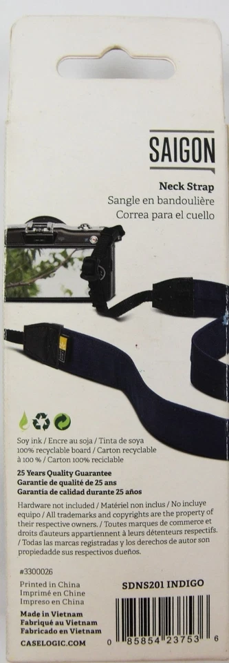 Case Logic Saigon Blue Camera DSLR Neck Strap New - Image 2 of 4