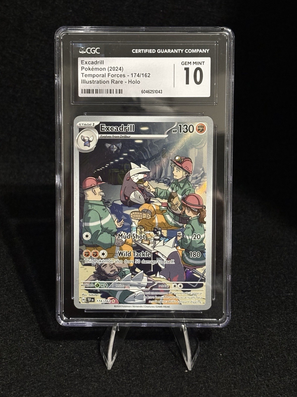 Excadrill 174/162 Temporal Forces Illustration Rare CGC 10 Gem Mint Pokemon Card